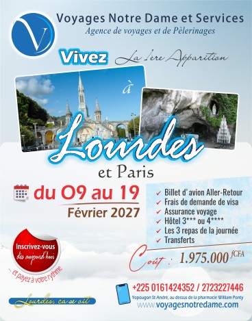 Lourdes et Paris - Février 2027